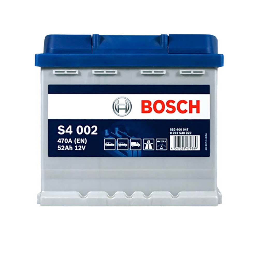 Batería Bosch S4 002 52Ah 470A R+ en Valencia